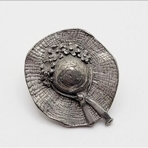 Vintage Hat Bonnet Floral Pin Brooch‎ Gift
